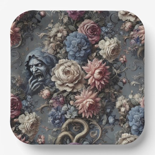 Channeling the Veil – Gothic Victorian ペーパープレート (正面)