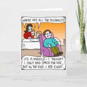 Channukah Greeting Card - Miracle of Dounuts カード
