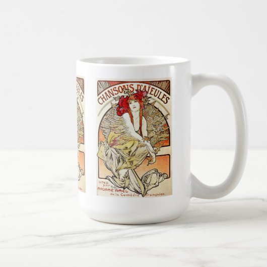 Chansons d’aieules , Alfons Mucha 1898 コーヒーマグカップ (右)
