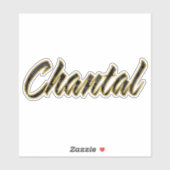 Chantal black gold Lettering Aufkleber Sticker シール (シート)
