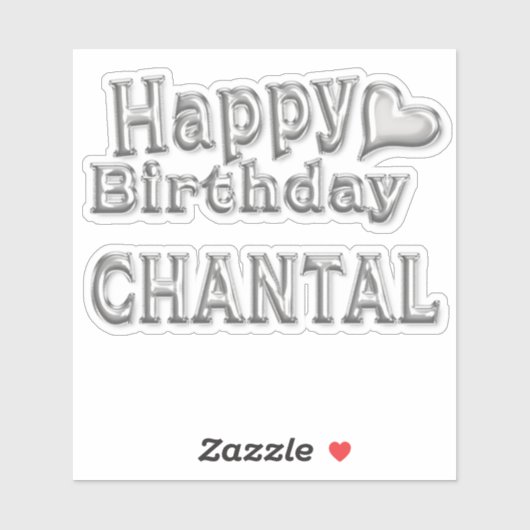 Chantal Happy Birthday silver Aufkleber Sticker シール (シート)
