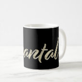 Chantal white gold Handwriting Tasse Kaffeetasse コーヒーマグカップ (正面右)