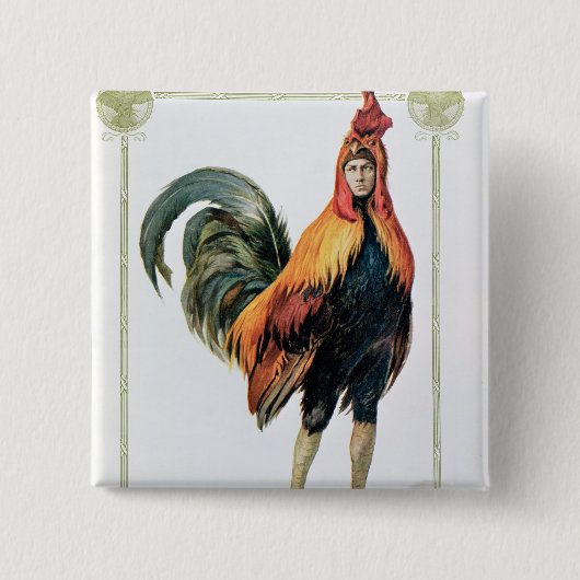 「ChanteclerのLucien Guitry 缶バッジ (正面)