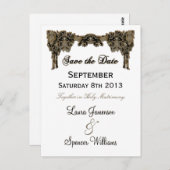 Chanteleahホワイト結婚のアラーム ポストカード (正面/裏面)