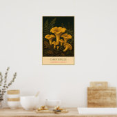 Chanterelle – Vintage Botanical Illustration ポスター (キッチン)