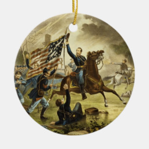 Chantillyの戦いのKearny's Charge大将 セラミックオーナメント