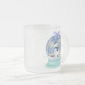 Chanukah Snow Globe フロストグラスマグカップ (正面右)