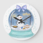 Chanukah Snow Globe ラージ壁時計 (正面)
