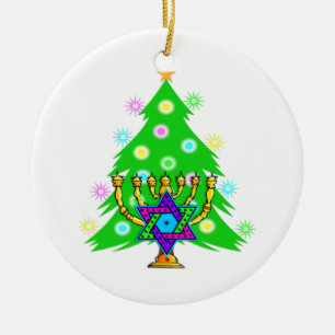 Chanukkahおよびクリスマス セラミックオーナメント