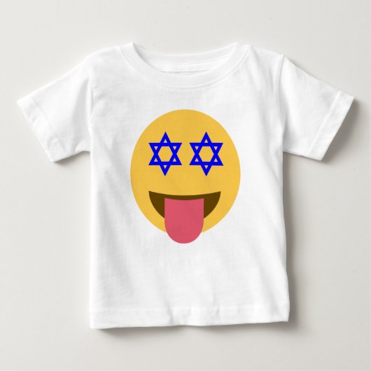 chanukkah hanukkah絵文字 ベビーTシャツ (正面)