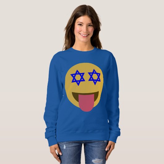 chanukkah hanukkah emoji woman sweatshirt スウェットシャツ (正面フル)