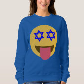 chanukkah hanukkah emoji woman sweatshirt スウェットシャツ (正面)