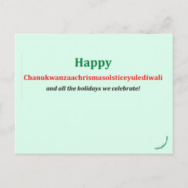 Chanukwanzaachrismasolsticeulediwali ポストカード