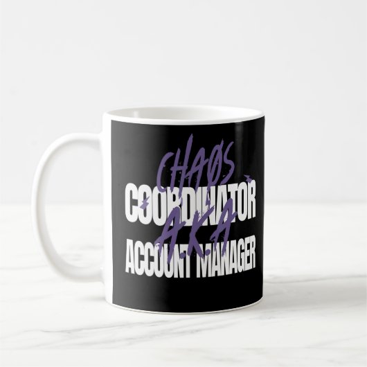 ChaosコーディネーターA K Aアカウントマネージャー コーヒーマグカップ (左)