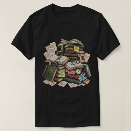 Chaos Academia Books & Notes T-Shirt Tシャツ (デザイン正面)