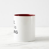 Chaos Brewing Mug – Funny Burnout Gift ツートーンマグカップ (中央)