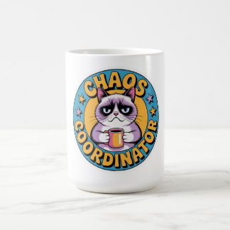 Chaos Coordinator Cat Sticker - Funny Grumpy Coffe コーヒーマグカップ