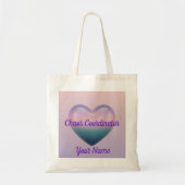 Chaos Coordinator MAMA Heart Floral Purple トートバッグ (正面)