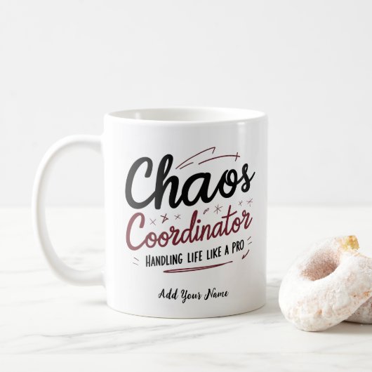 Chaos Coordinator Mug – Funny Personalized Gift fo コーヒーマグカップ (ドーナツ)