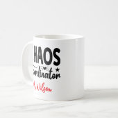 Chaos Coordinator Notebook – Funny Teacher Quote コーヒーマグカップ (正面左)