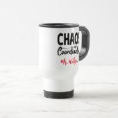 Chaos Coordinator Notebook – Funny Teacher Quote トラベルマグ (正面右)