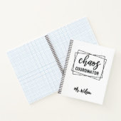 Chaos Coordinator Notebook – Funny Teacher Quote ノートブック (内部)