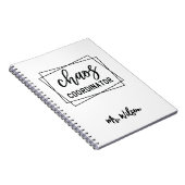 Chaos Coordinator Notebook – Funny Teacher Quote ノートブック (右側)