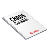 Chaos Coordinator Notebook – Funny Teacher Quote ノートブック (右側)