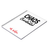 Chaos Coordinator Notebook – Funny Teacher Quote ノートブック (左側)