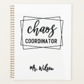 Chaos Coordinator Notebook – Funny Teacher Quote プランナー手帳 (正面)