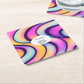  Chaos Drink Spot – Abstract Design Personalized スクエアペーパーコースター (アングル)