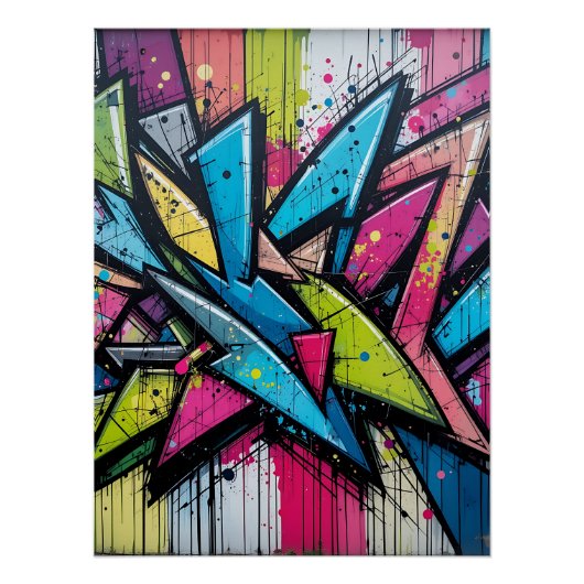 Chaos & Harmony: Abstract Graffiti Explosion ポスター (正面)