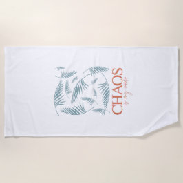 Chaos Is My Cardio ビーチタオル