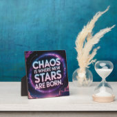 "Chaos Is Where New Stars Are Born - Inspirational フォトプラーク (インサイチュ)