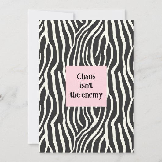 Chaos isn't the enemy 招待状 (正面)