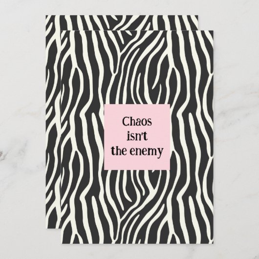 Chaos isn't the enemy 招待状 (正面/裏面)