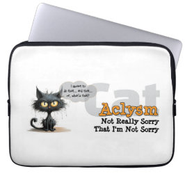 Chaos Kitty Laptop Sleeve: Not Sorry ラップトップスリーブ