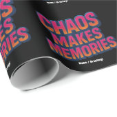 Chaos Makes Memories Retro Synthwave Design Funny  ラッピングペーパー (ロールコーナー)
