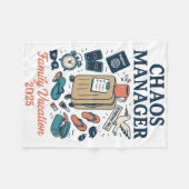 Chaos Manager Shirt – Matching Family Vacation 202 フリースブランケット (正面(横))