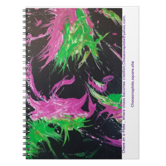 Chaos Neon Blossom Strike Spiral Photo Notebook ノートブック