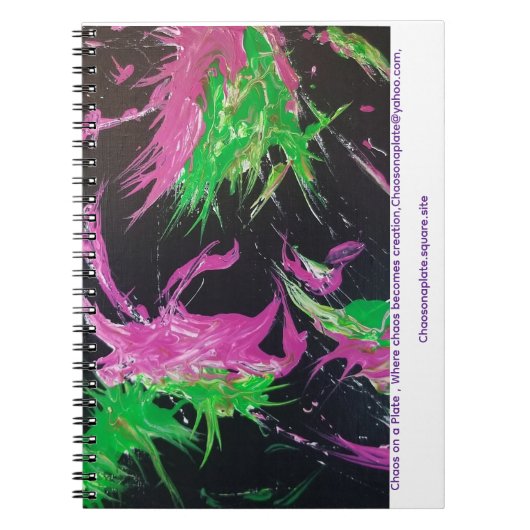 Chaos Neon Blossom Strike Spiral Photo Notebook ノートブック (正面)