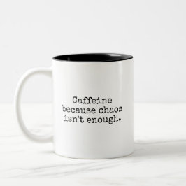 Chaos Plus Coffee Funny Mug ツートーンマグカップ