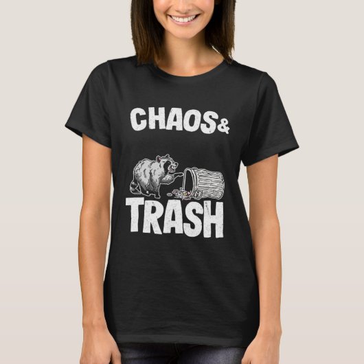 Chaos & Trash Garbage Panda Funny Raccoon 8 Tシャツ (正面)