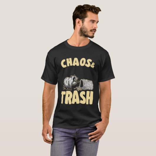 Chaos & Trash Garbage Panda  Raccoon  1 Tシャツ (正面フル)
