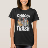 Chaos & Trash Garbage Panda Raccoon 2 Tシャツ (正面)