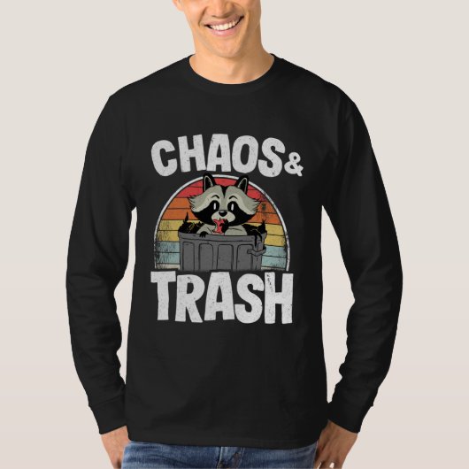 Chaos & Trash Garbage Panda Raccoon  3 Tシャツ (正面)