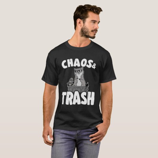 Chaos & Trash Garbage Panda  Raccoon  4 Tシャツ (正面フル)