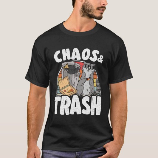 Chaos & Trash Garbage Panda Raccoon  5 Tシャツ (正面)