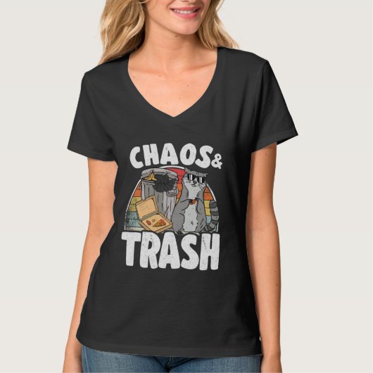 Chaos & Trash Garbage Panda Raccoon  5 Tシャツ (正面)