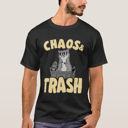 Chaos & Trash Garbage Panda Raccoon 5 Tシャツ (正面)
